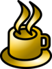 Gold Coffee Cup Clip Art